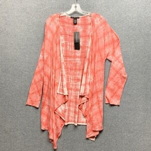 Two Twenty Five Cashmere Blend Waterfall Cardigan Size XL Petal Pink Shibori